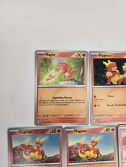 Lot of 11 Magby Magmar Magmortar Various Pokemon Card Collection Reverse Holo - Image 2
