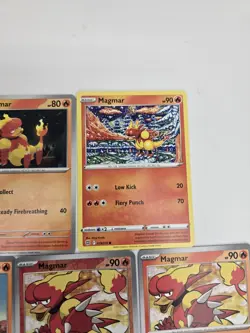 Lot of 11 Magby Magmar Magmortar Various Pokemon Card Collection Reverse Holo - Image 4