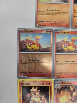 Lot of 11 Magby Magmar Magmortar Various Pokemon Card Collection Reverse Holo - Image 5
