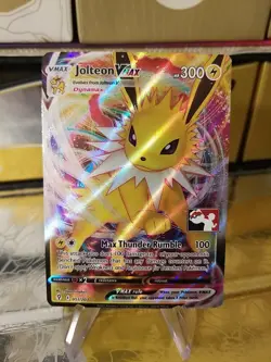Jolteon Vmax Pokemon Prize Pack Series 1 Promo Pokemon Card NM/LP Play Stamp - Image 1