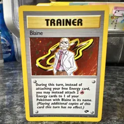 Pokemon Blaine 17/132 Gym Challenge Holo Rare English Trainer Card Unlimited - Image 1