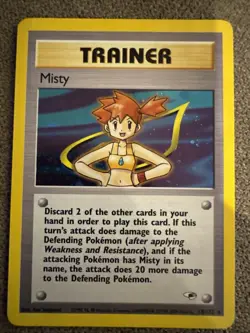 Pokemon TCG Misty Trainer Card Gym Heroes 18/132 Holo Rare - Image 1
