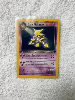 Pokemon Team Rocket Dark Alakazam 1st Edition 18/82 Pokemon Card - Image 3