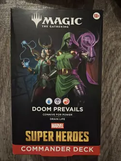MTG MAGIC GATHERING MARVEL SUPER HEROES DOOM PREVAILS COMMANDER DECK - Image 1
