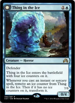 Thing in the Ice 92 Rare Shadows over Innistrad MTG Near Mint - Image 1