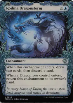 Roiling Dragonstorm (Showcase) - FOIL - U Tarkir: Dragonstorm 296 - MTG - Image 1