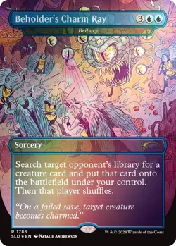 Foil - Beholder's Charm Ray - Bribery (Rainbow Foil) - 1786 / NM / English MTG - Image 1