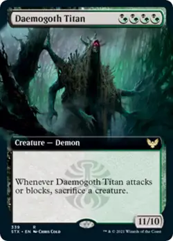 Foil - Daemogoth Titan (Extended Art) - 339 / NM / English MTG - Image 1