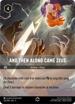 Holofoil - And Then Along Came Zeus (Enchanted) - 222/204 / NM / English Lorcana - Image 1
