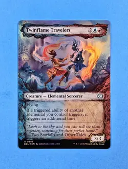 1x Twinflame Travelers Lorwyn Eclipsed Creature Elemental ECL Mtg SC 345 Foil - Image 1