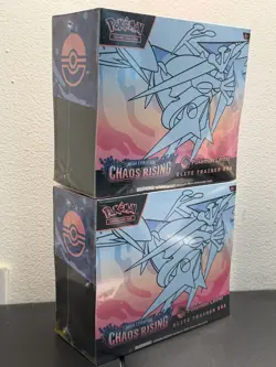 NEW/SEALED Pokemon CHAOS RISING Pokemon Center ETB Elite Trainer Box Lot of (2) - Image 1