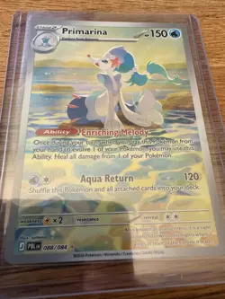 Primarina 088/084 Illustration Rare Pitch Black Pokemon Holo Near Mint - Image 1
