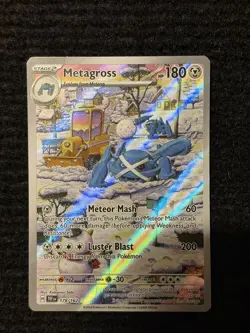 Pokemon Metagross 178/162 MP Holo Illustration Rare EN 180 HP Stage 2 - Image 1