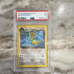 Pokemon TCG Dark Dragonite 22/82 Team Rocket Holo Rare PSA 7 2000 English - Image 1