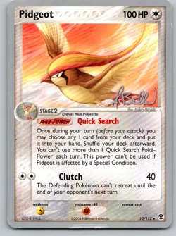 Pidgeot (Jimmy Ballard) 10/112 Rare World Championship Decks Pokemon Near Mint - Image 1