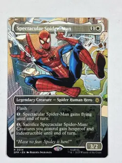 Spectacular Spider-Man (Borderless) Marvel's Spider-Man MTG Magice the Gathering - Image 1