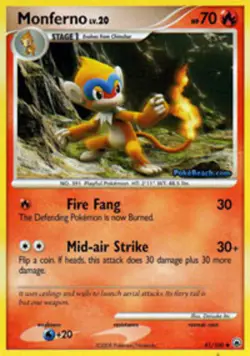 Pokemon - Monferno - 41/100 - Uncommon - Majestic Dawn - NM - Image 1