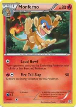 Pokemon - Monferno - 16/135 - Uncommon - BW Plasma Storm - NM - Image 1