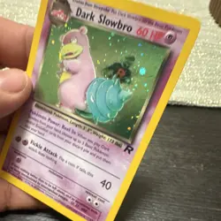 Wizards Pokemon TCG Dark Slowbro Team Rocket 12/82 Holo Rare English 2000 swirl - Image 3