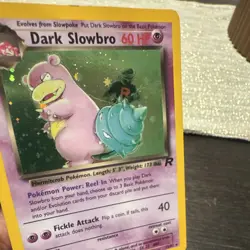 Wizards Pokemon TCG Dark Slowbro Team Rocket 12/82 Holo Rare English 2000 swirl - Image 5