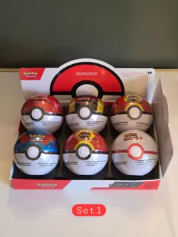 (Set 1) Pokemon TCG Poke Ball Tin L25 Factory Sealed New - Lot of 6 (18 Packs) - Image 1