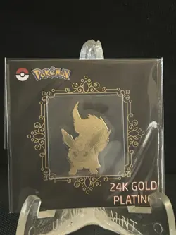 Flareon 24k Gold Plated Pokemon Sticker Korean Striking Popping Candy #T - Image 1