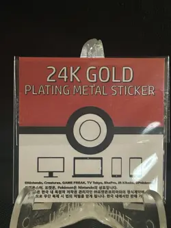 Flareon 24k Gold Plated Pokemon Sticker Korean Striking Popping Candy #T - Image 2