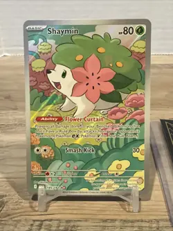 Shaymin 185/182 Illustration Rare, Destined Rivals Full Art Holo Pokemon TCG, NM - Image 2