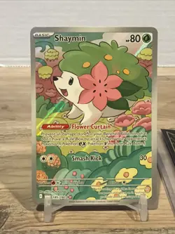 Shaymin 185/182 Illustration Rare, Destined Rivals Full Art Holo Pokemon TCG, NM - Image 3
