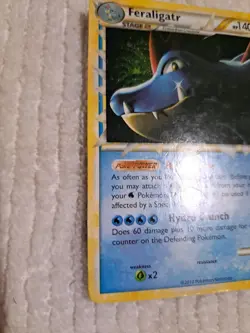 HeartGold SoulSilver #108/123 Feraligatr Non Holo Pokemon - Image 2