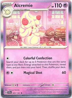 Alcremie 65/142 Rare Stellar Crown Pokemon Holo Near Mint - Image 1