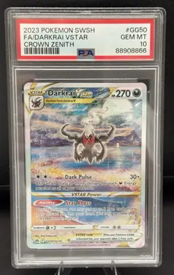 Pokemon TCG Darkrai VSTAR GG50/GG70 Crown Zenith: Galarian Gallery PSA 10 - Image 1