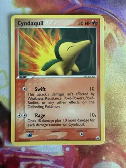 Pokemon Cyndaquil EX Hidden Legends 59/101 Common Regular Card 2004 LP - Image 1