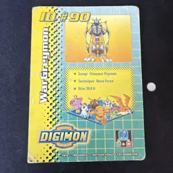 X3 1999 Digimon Holo Cards Wargreymon 90 Magnamon 240 Bandai + Tamers Blue Card - Image 4