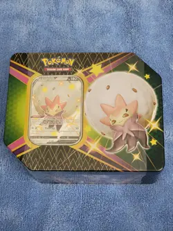 POKEMON TCG Eldegoss V Shinig Fates Tin!!!! 6 Booster Packs!!! - Image 1