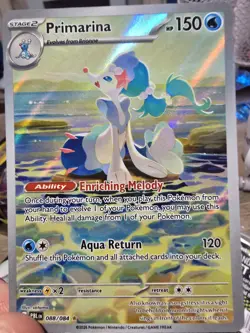 Pokemon TCG Primarina 088/084 IR Pitch Black NM Pack Fresh English - Image 1