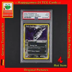 PSA 9 - Dark Steelix Pokemon Karte 10/109 Rare Holo EX Team Rocket Returns /E22 - Image 1