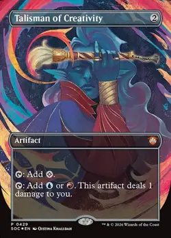Talisman of Creativity-Secrets Of Strixhaven Commander-Borderless-Foil-429-NM - Image 1
