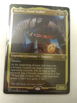 MATHAS, FIEND SEEKER (FOIL ETCHED) DOUBLE MASTERS 2022 - NM - Image 1