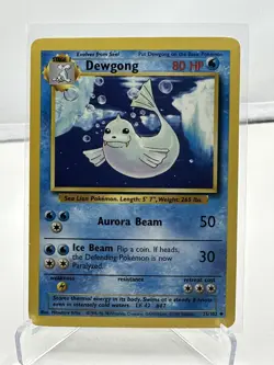 Pokemon TCG Dewgong Base Set 25/102 Regular Shadowless Uncommon - Image 1