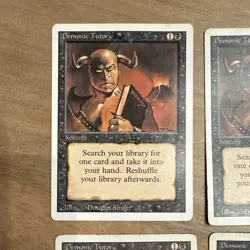Magic: The Gathering Revised Demonic Tutor Black Sorcery 14/302 Shuler x 1-4 - Image 3