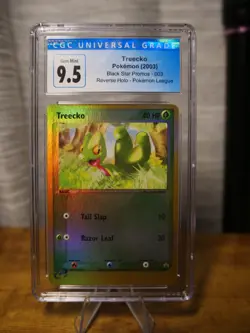 CGC 9.5 Treecko #003 Reverse Holo Pokemon 2003 Black Star Promo - Mint old label - Image 1