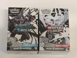 Pokemon Scarlet Violet White Flare and Black Bolt Booster Bundle Factory Sealed - Image 1