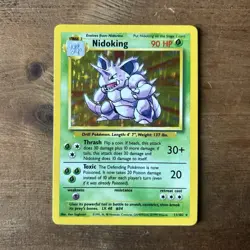Pokemon TCG Base Set Holo 3-Card Lot Nidoking/Shadowless Alakazam/Mewtwo - Image 1