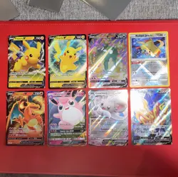 Pokemon TCG Holo/Foil 8-Card Lot Pikachu V/Charizard V, SWSH/Tempest, EN - Image 2