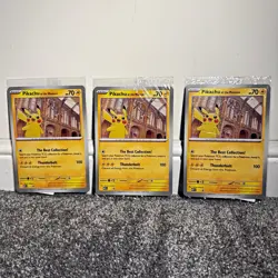 Pokemon TCG Pikachu at the Museum Promo 085/SM-P 3-Card Lot English 2023 - Image 1