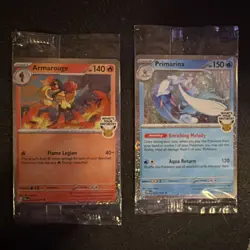 Pokemon TCG Pitch Black “What’s your favoriteU” Holo Promo 2-Card Lot (Swirl) - Image 1