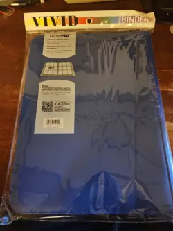ultra pro Zipper vivid binder 360 cards 9 Pocket BLUE NEW SEALED - Image 2