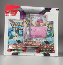 Pokemon TCG: Paldea Evolved 3 Pack Blister Random Black Star Promo - Image 1
