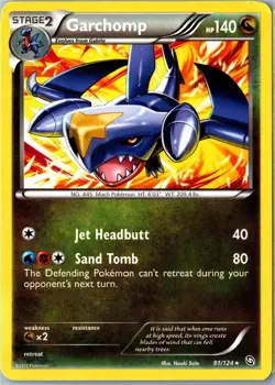 Garchomp Dragons Exalted 91/124 Rare Heavily Played - Pokemon Card - Image 1